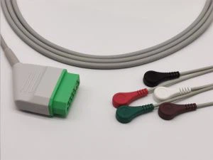 Nihon Kohden Еднократен кабел за адаптер за ЕКГ 5 води за щракване