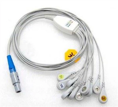 Биомедицински 14 ПИН Lemo конектор ЕКГ Холтер кабел leadwire