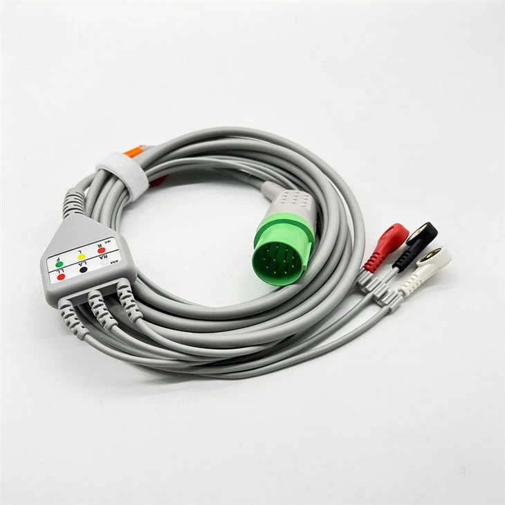 One-piece ECG Cable 12Pin Compatible Nihon Kohden BSM-2301